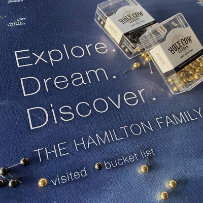 a sign that says explore, dream, discovery, and the hamilton family