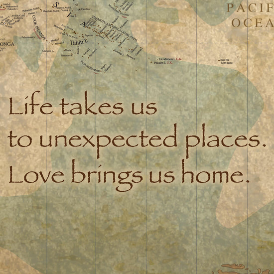 Push Pin World Travel Map - 40" x 24" in Brown frame