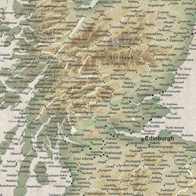a map of scotland showing the major cities