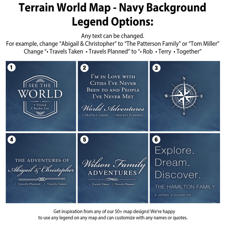 a map of the world with the names of the countries