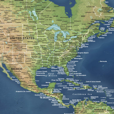 a map of the united states with major cities