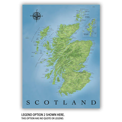 The image is a detailed map of Scotland, showing the country&