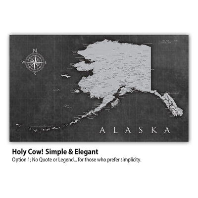 a black and white map of the state of alaska