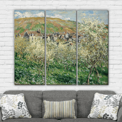 Monet Plum Trees in Blossom on Canvas - Canvas Wall Art - HolyCowCanvas