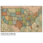 USA Push Pin Travel Map Single Panel