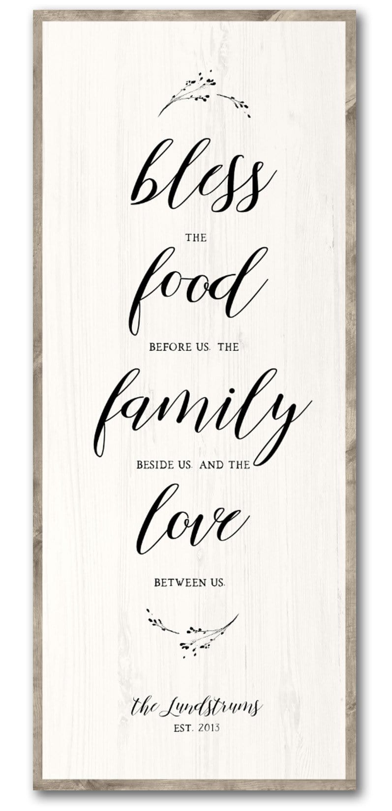 Bless The Food Before Us Sign on Canvas - Canvas Wall Art - HolyCowCanvas