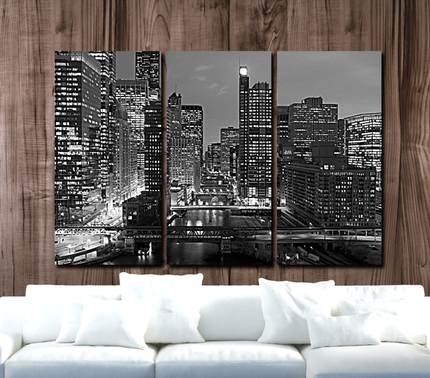 Chicago Skyline Canvas Art - Chicago River - Canvas Wall Art - HolyCowCanvas