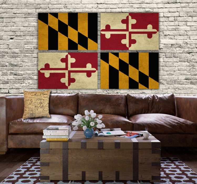 Maryland State Flag Canvas Wall Art - Canvas Wall Art - HolyCowCanvas