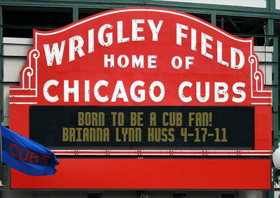 Personalized Wrigley Field Marquee Canvas - Canvas Wall Art - HolyCowCanvas