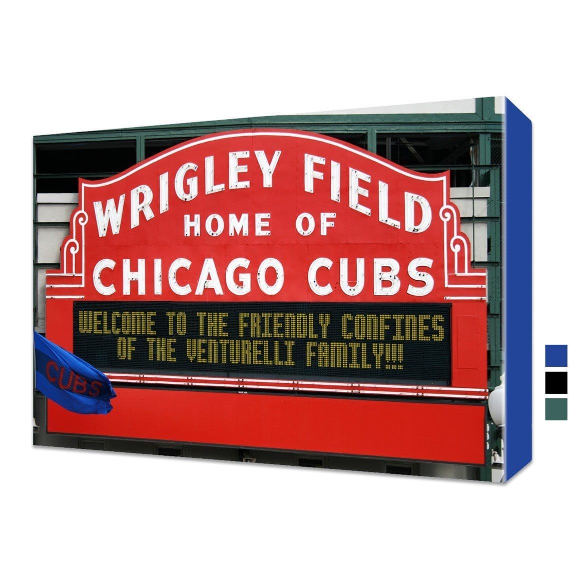 Personalized Wrigley Field Marquee Canvas - Canvas Wall Art - HolyCowCanvas