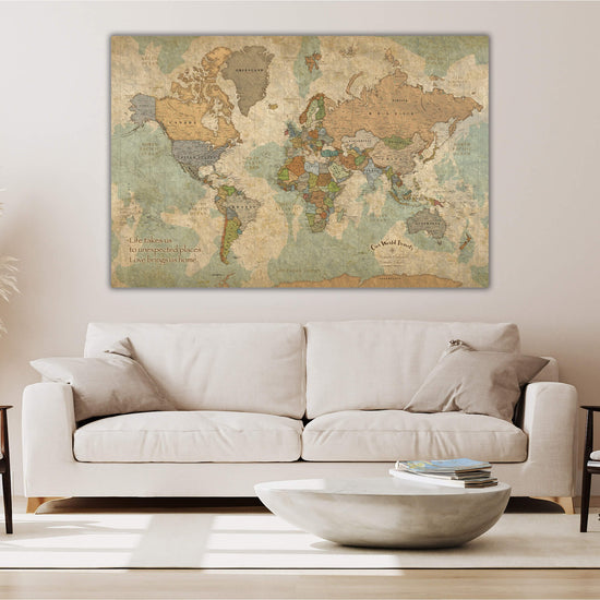 Quick Ship - Push Pin World Travel Map