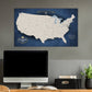 Quick Ship - Executive Baseball Stadium Tour Push Pin Map