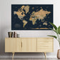 Quick Ship - Classic Earth Tones with Navy World Push Pin Map