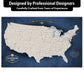 Quick Ship - Executive Baseball Stadium Tour Push Pin Map