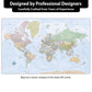 Quick Ship - Pastel Blue Political World Push Pin Map