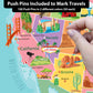Quick Ship - Kids Colorful USA Push Pin Map
