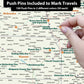 Quick Ship - Zoo & Aquarium USA Push Pin Map