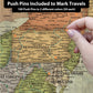 Quick Ship - USA Push Pin Travel Map
