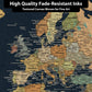 Quick Ship - Classic Earth Tones with Navy World Push Pin Map