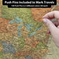 Quick Ship - Push Pin Travel Map of North America