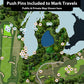 Quick Ship - Top 250 Golf Courses in the USA Push Pin Map