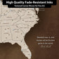Quick Ship - Executive Baseball Stadium Tour Push Pin Map