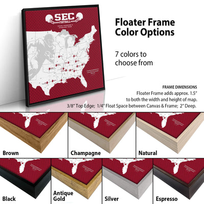 The image is a collage of different colored framed maps of the United States, with a focus on the map of the NFL.