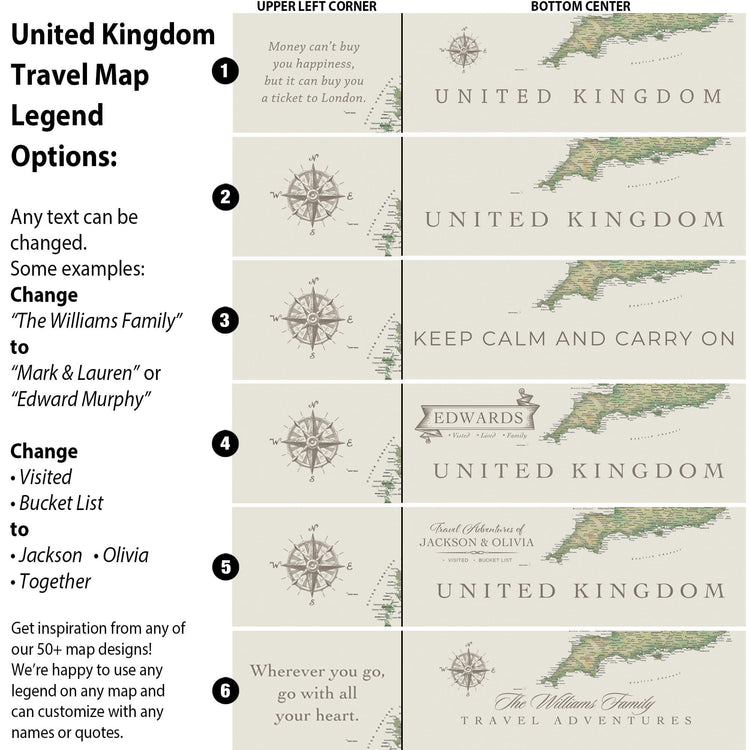 a map of the united kingdom and its locations