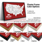 The image is a collage of different colored framed maps of the United States, with a focus on the Big Ten Football Team.