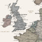 The image is a detailed map of the United Kingdom, including Ireland, the Celtic Sea, and the North Sea.