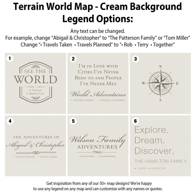 a map of the terrain of the world