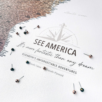 a map of the United States with the text "See America" and "It&