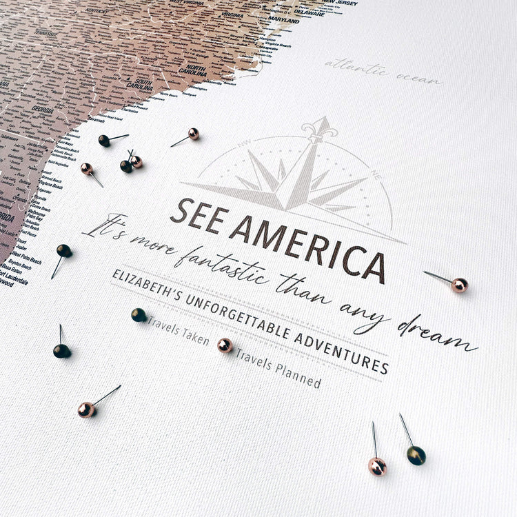 a map of the United States with the text "See America" and "It&