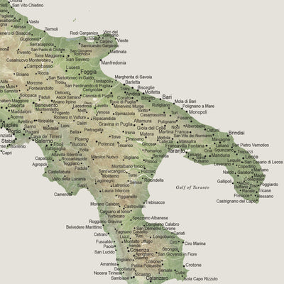 The image is a map of the Italian peninsula, showing various cities, towns, and geographical features.
