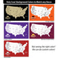 The image is a collage of six different background colors that can be used to match any decor. The colors include black and gold, black and white, orange and white, purple and white, maroon and gold and white, and red and white. The image does not provide enough information to determine which color is the right one for a specific decor, as it is a collage of various colors.