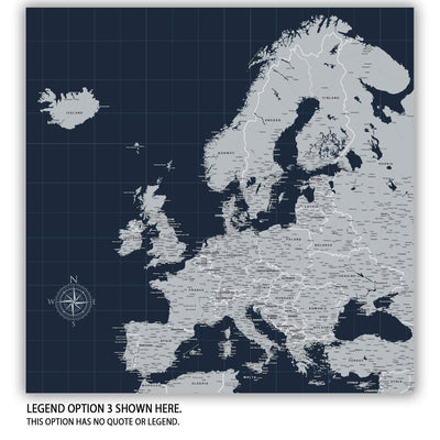 The image is a detailed map of Europe, showing the countries and their borders in a detailed manner.