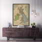a picture of a map of the united kingdom
