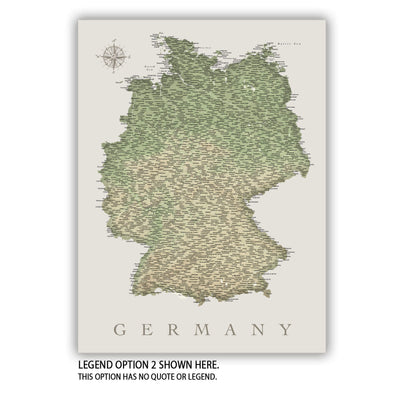 The image is a detailed map of Germany, showing various regions and cities across the country.