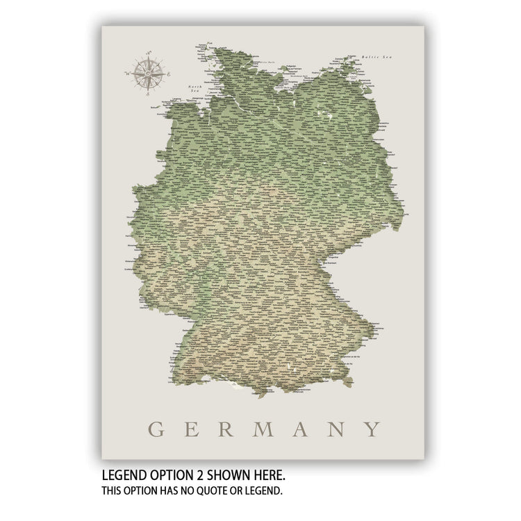The image is a detailed map of Germany, showing various regions and cities across the country.