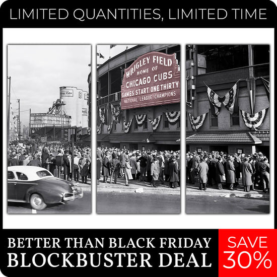 1945 World Series - Wrigley Field Wall Art - 20" x 40" set of 3