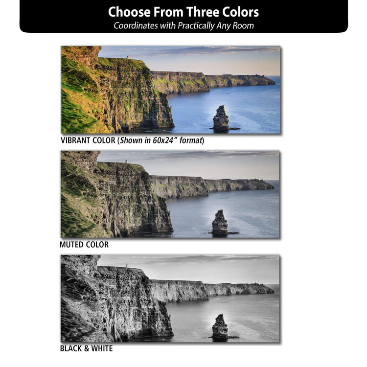 a black and white photo of cliffs and water