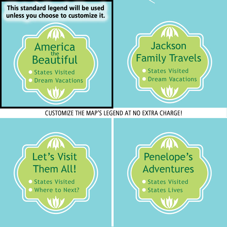 four different logos, each representing a different travel company. The logos feature a green and white color scheme with various text elements, such as "America the Beautiful", "Let&