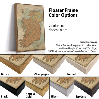 a picture of a wooden frame with a map on it