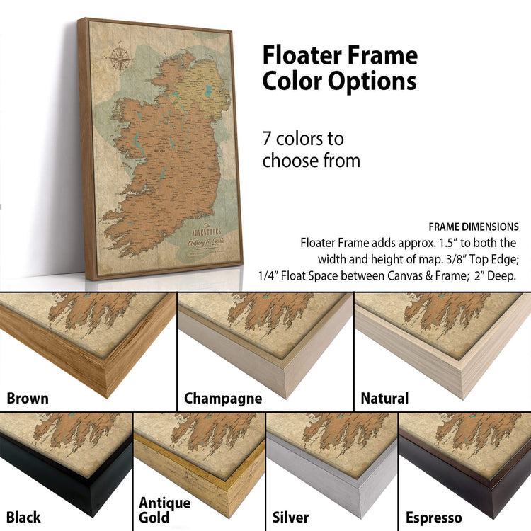 a picture of a wooden frame with a map on it