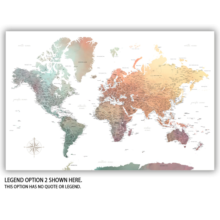 The image is a world map with various countries and regions depicted in different colors.