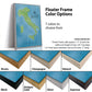 The image is a collage of different colored frames for a map of Italy, showcasing various frame colors such as brown, champagne, natural, antique gold, silver, and espresso.