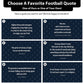 six different quotes related to football, each accompanied by a number and a background image. The quotes are about the importance of sports, the value of perseverance, and the significance of teamwork in achieving success.
