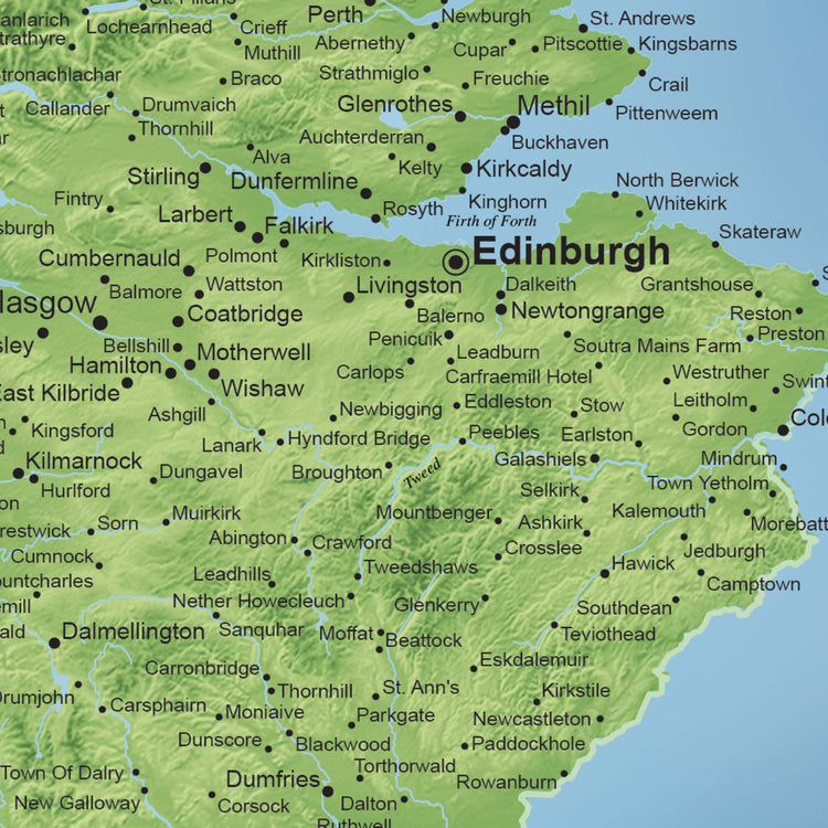 The image is a map of the United Kingdom, showing various locations and landmarks.