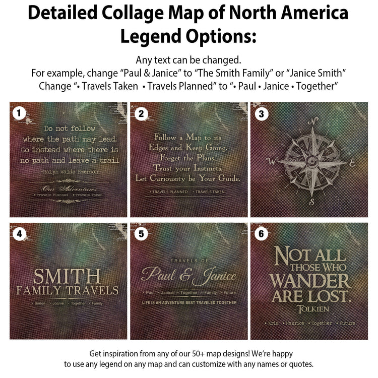 a flyer for a college map of north america