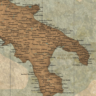 The image is a map of the Gulf of Taranto, showing the surrounding countries and regions.